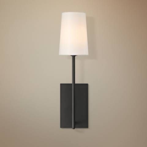 Crystorama Lena 18" High Black Forged Wall Sconce | Lamps Plus