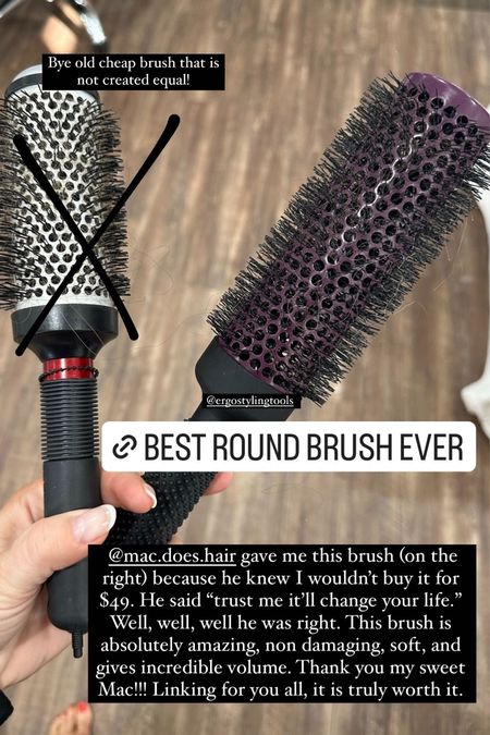Round brushes are not created equal! This was given to me by my friend and hair stylist Mac and it’s incredible. Gives so much volume and doesn’t damage or rip any hair out. It’s worth the price tag! 

#LTKfindsunder100 #LTKGiftGuide #LTKbeauty