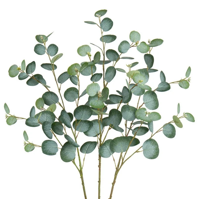 3Pcs Artificial Eucalyptus Leaves 31.88" Long Stems Fake Eucalyptus Branches Greenery Plant Bouqu... | Walmart (US)