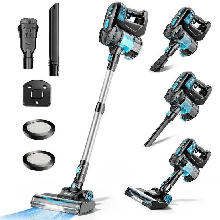 INSE Cordless Vacuum Cleaners, 6-in-1 Lightweight Stick Vacuum for Hardwood Floor Carpet Pet Hair... | Walmart (US)