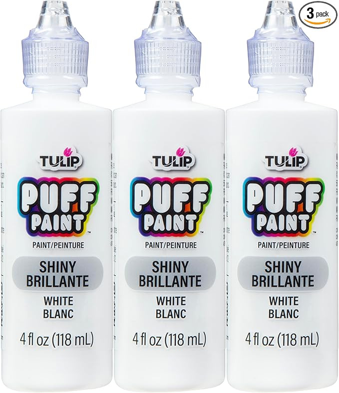 Tulip Puff Paint Slick White 4 Fl Oz (Pack of 3) | Amazon (US)