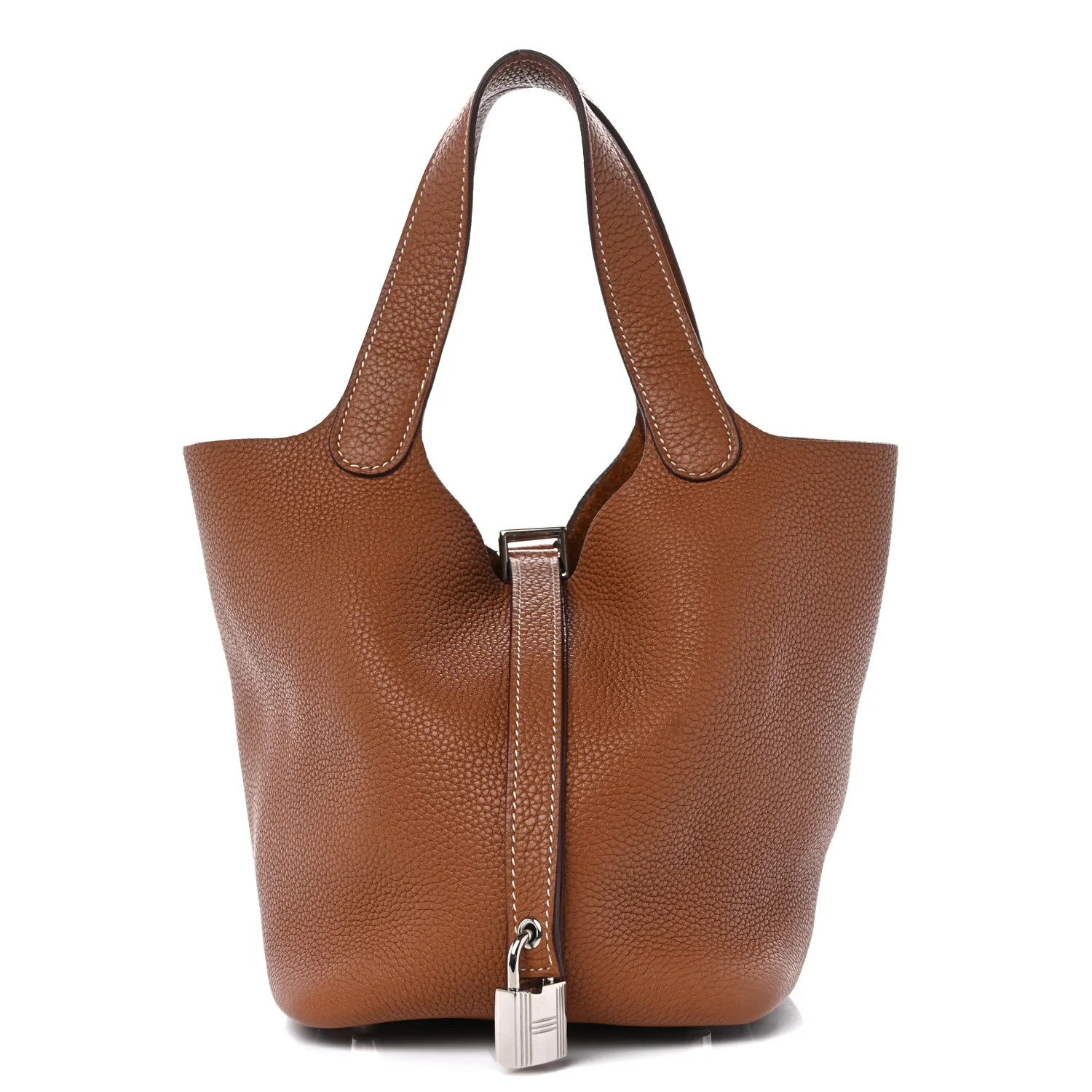 Taurillon Clemence Picotin Lock 18 PM Gold | FASHIONPHILE (US)