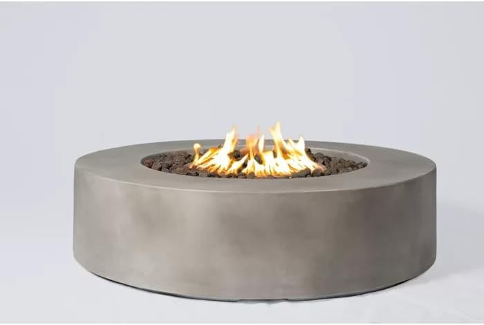 Amazon.com: 12" H Fiber Reinforced Concrete Outdoor Fire Pit Table : Patio, Lawn & Garden | Amazon (US)