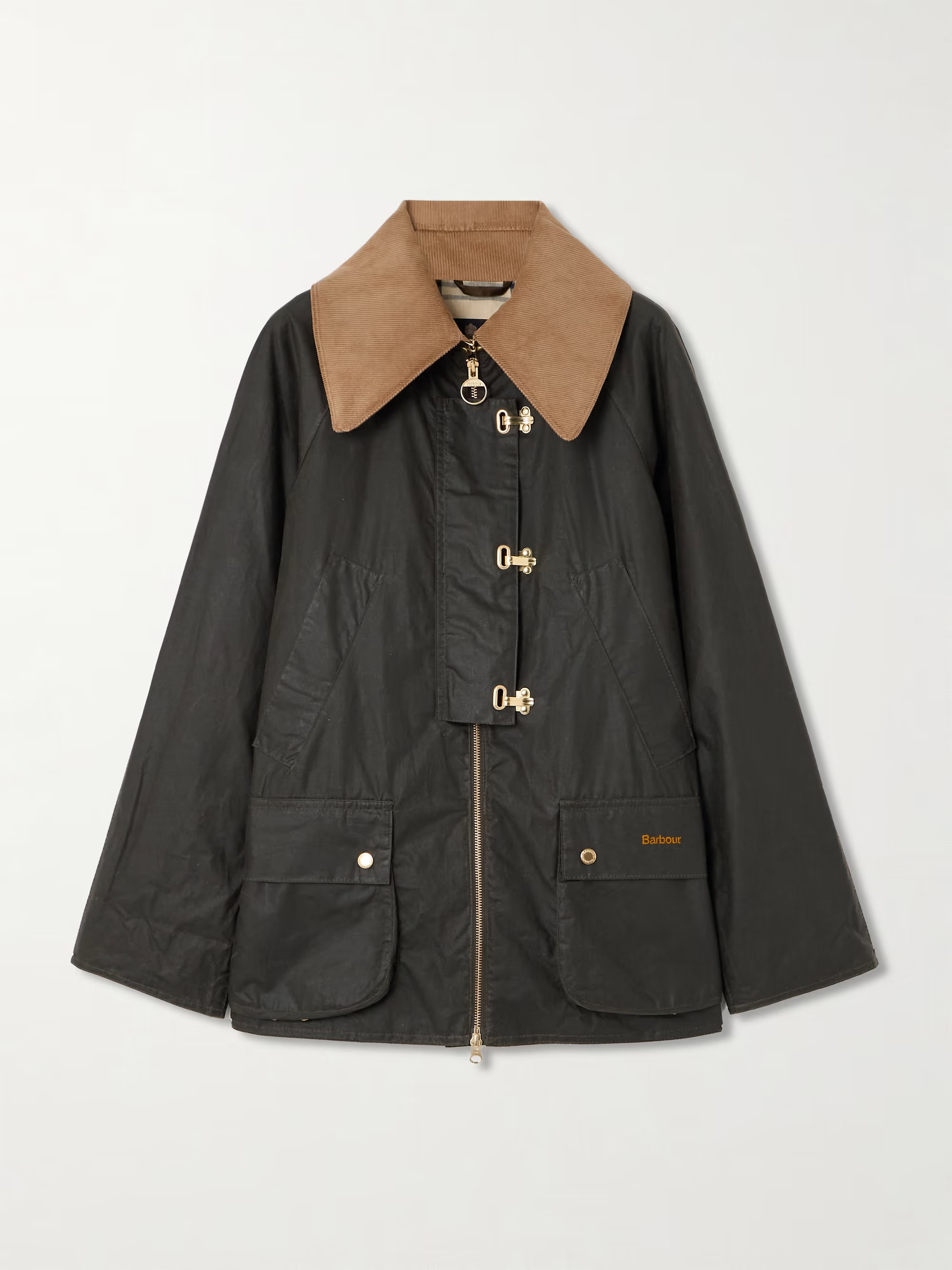 Kelburn corduroy-trimmed waxed-cotton jacket | NET-A-PORTER (US)