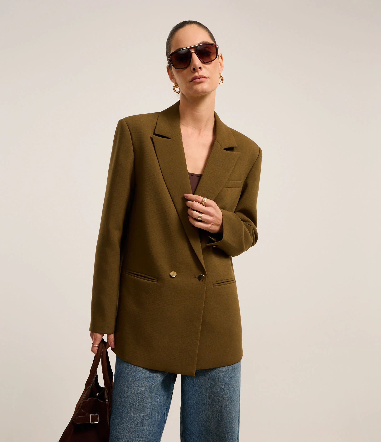Blazer Oversized com Abotamento Duplo Verde - Lojas Renner | Renner (BR)