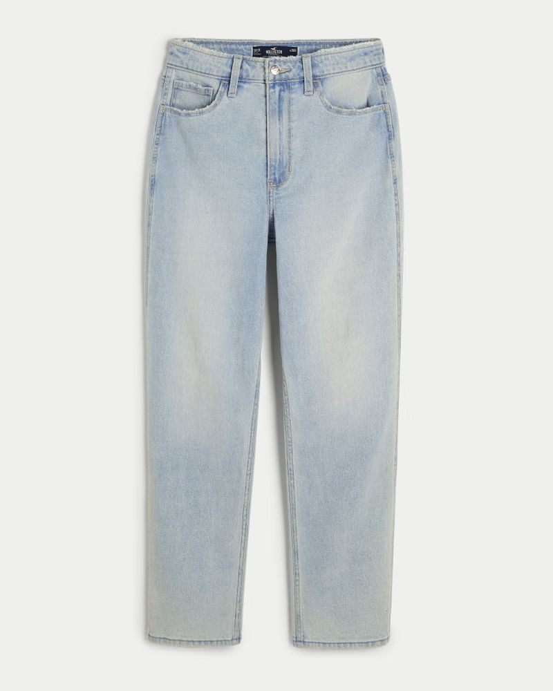 Girls Ultra High-Rise Light Wash Mom Jeans from Hollister | Hollister (US)