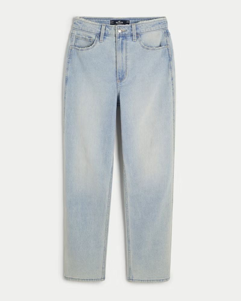 Girls Ultra High-Rise Light Wash Mom Jeans from Hollister | Hollister (US)