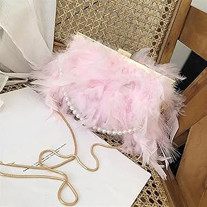 Evening Bag Elegant Evening Clutch Bag with Pearl Chain Perfect for Weddings, Parties, and Proms | Amazon (US)