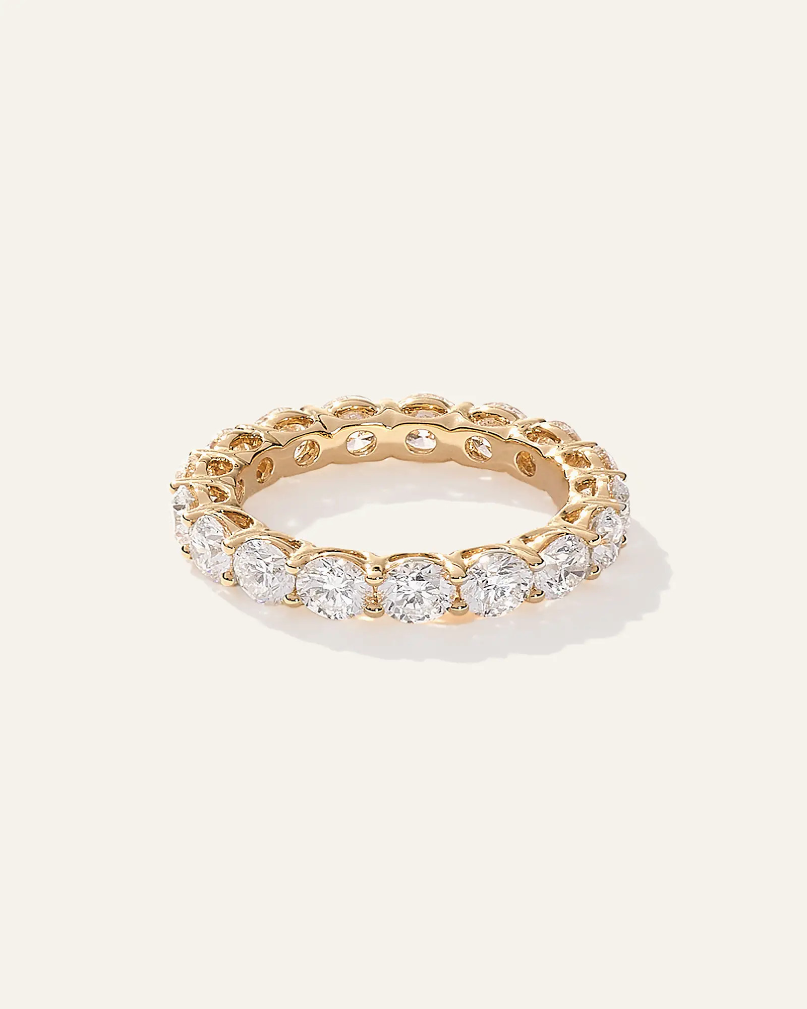 Lab Grown Diamond Round Eternity Band in Yellow Gold | Quince