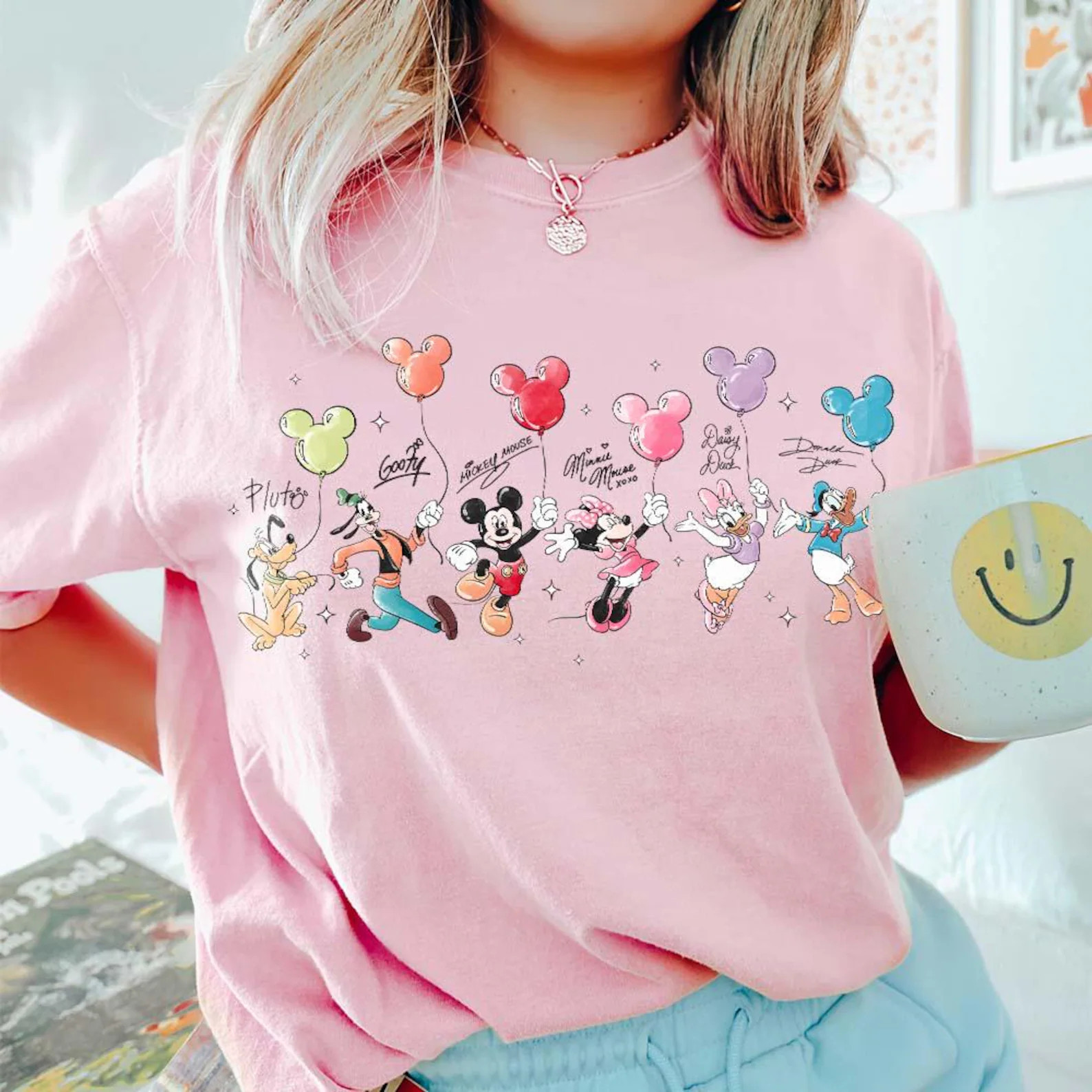Retro Mickey and Friends Signatures Shirt, Disney Balloon Shirt, Disney Characters Tee, Disney Mo... | Etsy (Global)
