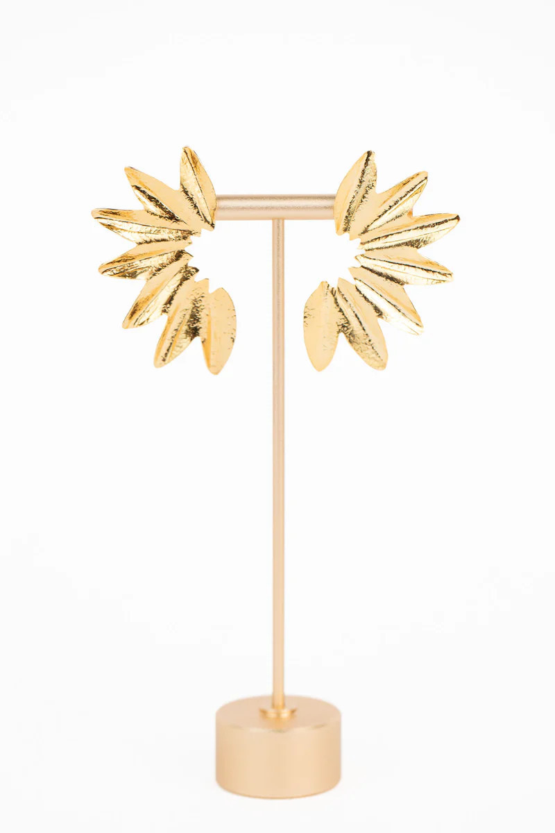 Abientot Earrings- Gold by Treasure Jewels | Avara