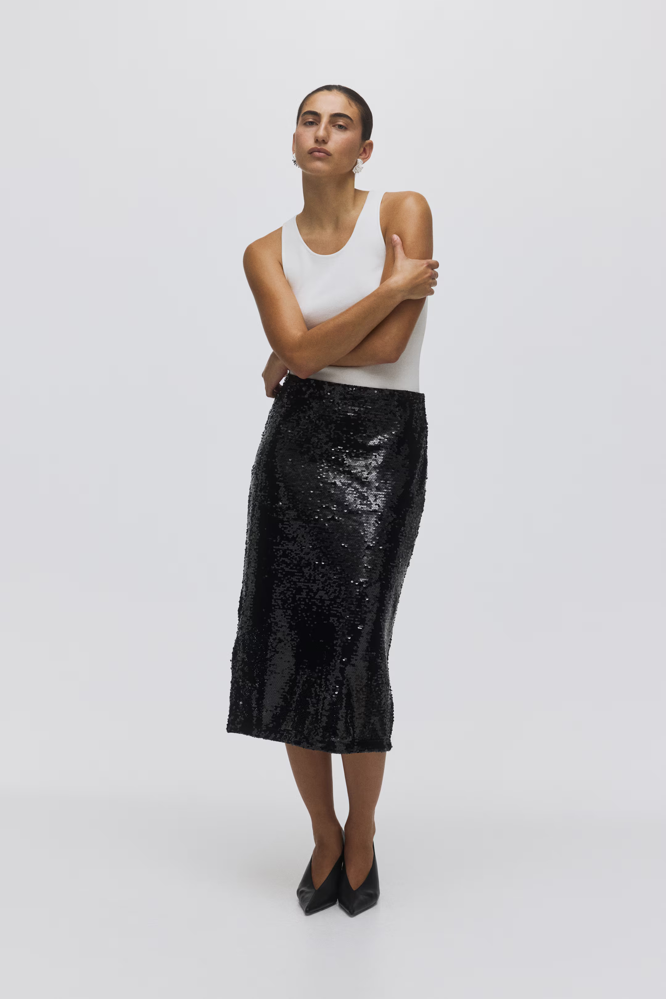 Sequined Midi Skirt | H&M (US + CA)