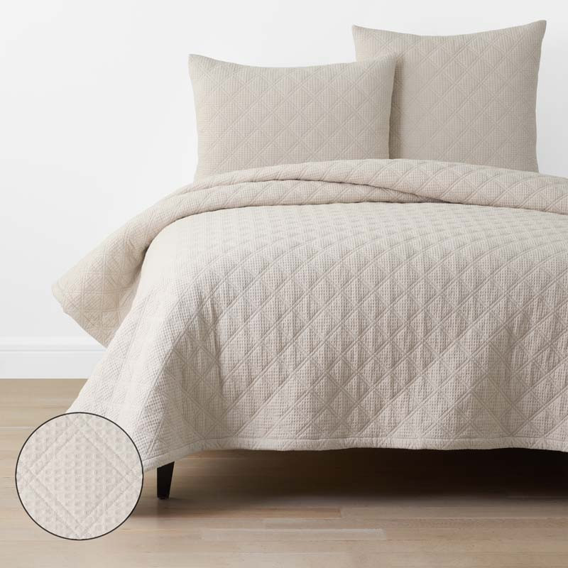 Waffle Quilt - Buff, Twin/Twin XL | The Company Store