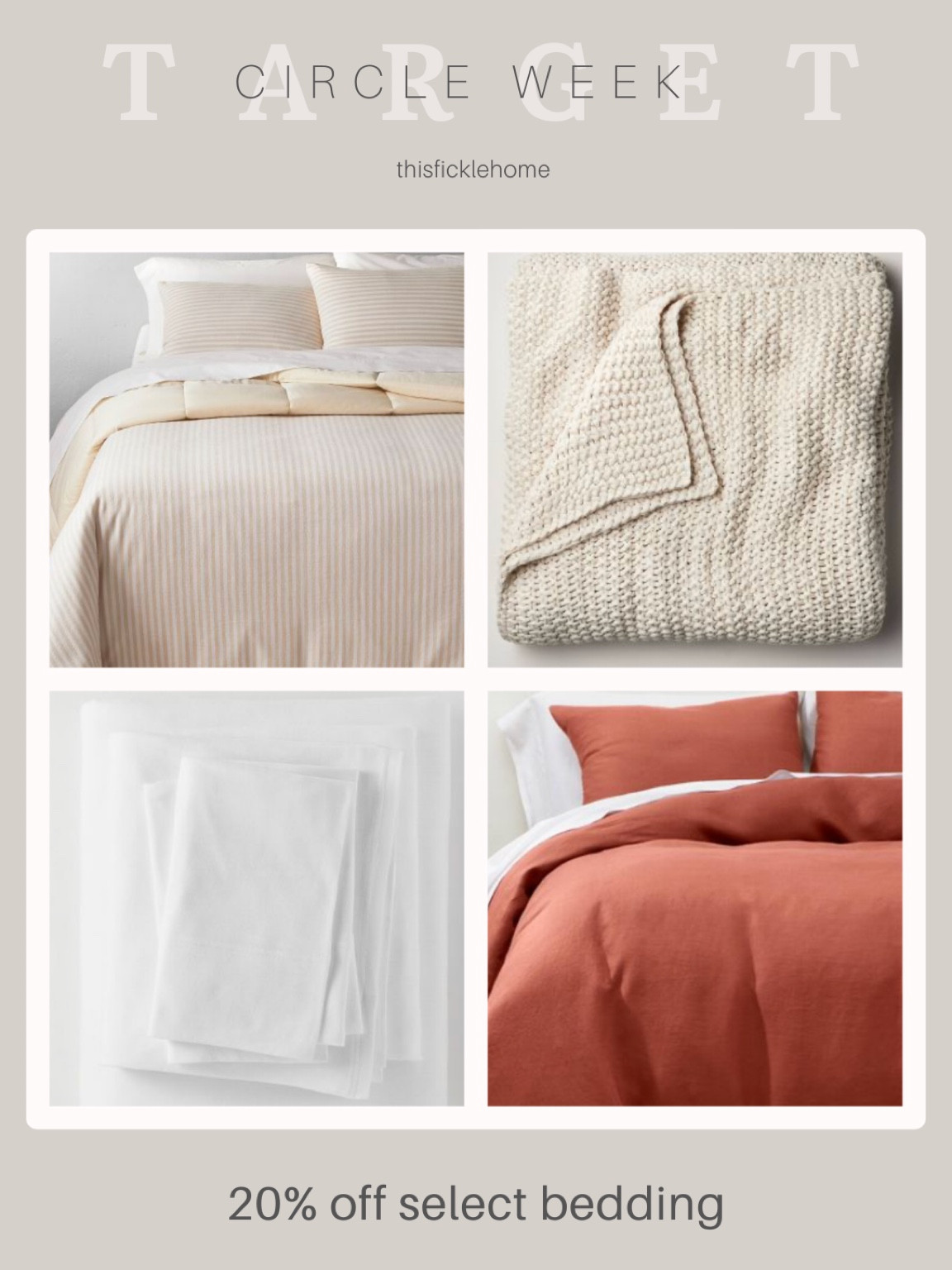 Casaluna bedding, chunky knit bed blanket, striped duvet cover, Jersey knit sheets, burnt orange duvet cover, neutral bedding, bedding on sale, Target bedding.

#LTKsalealert #LTKhome