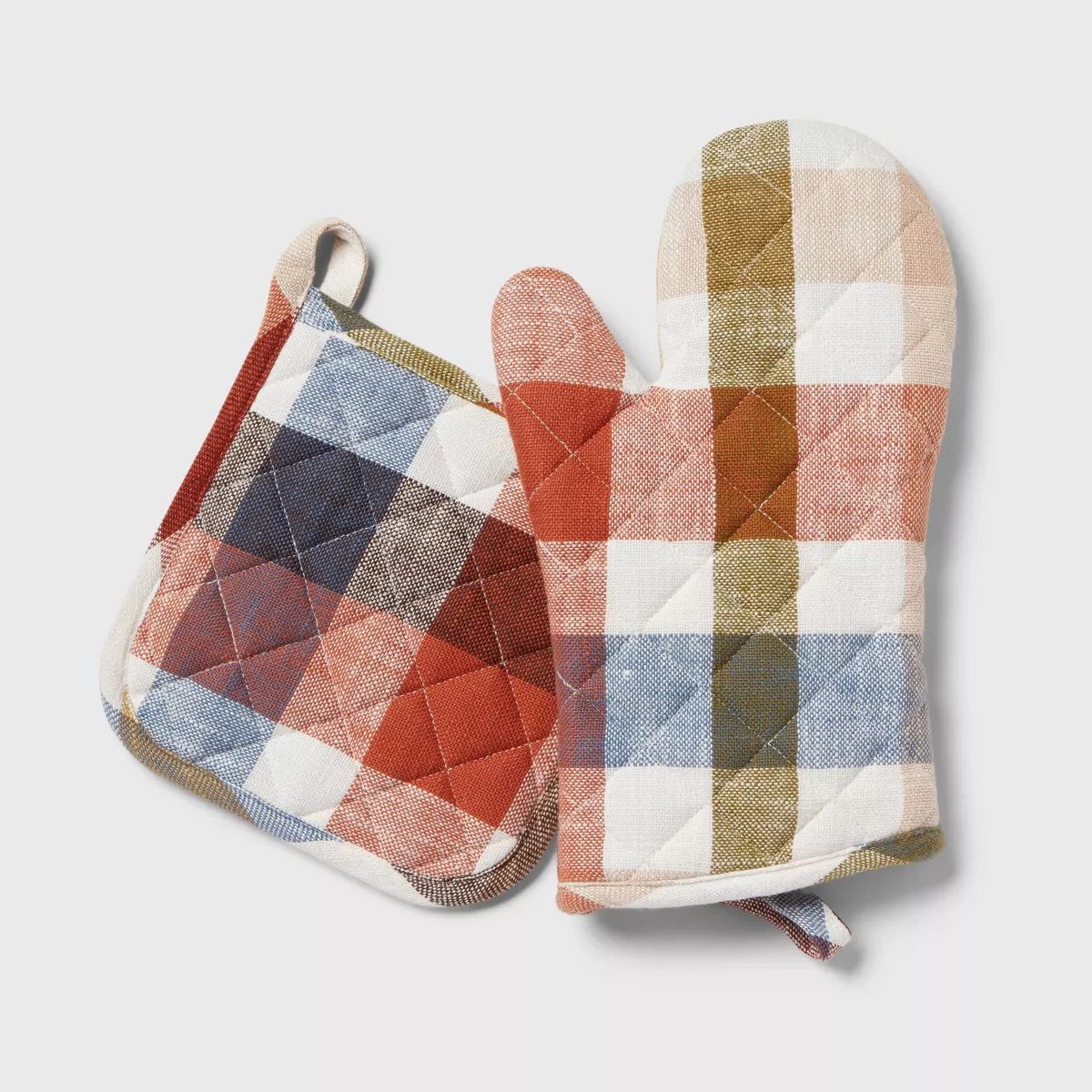 Oven Mitt Pot Holder 'Multi-Plaid' - Threshold™ | Target