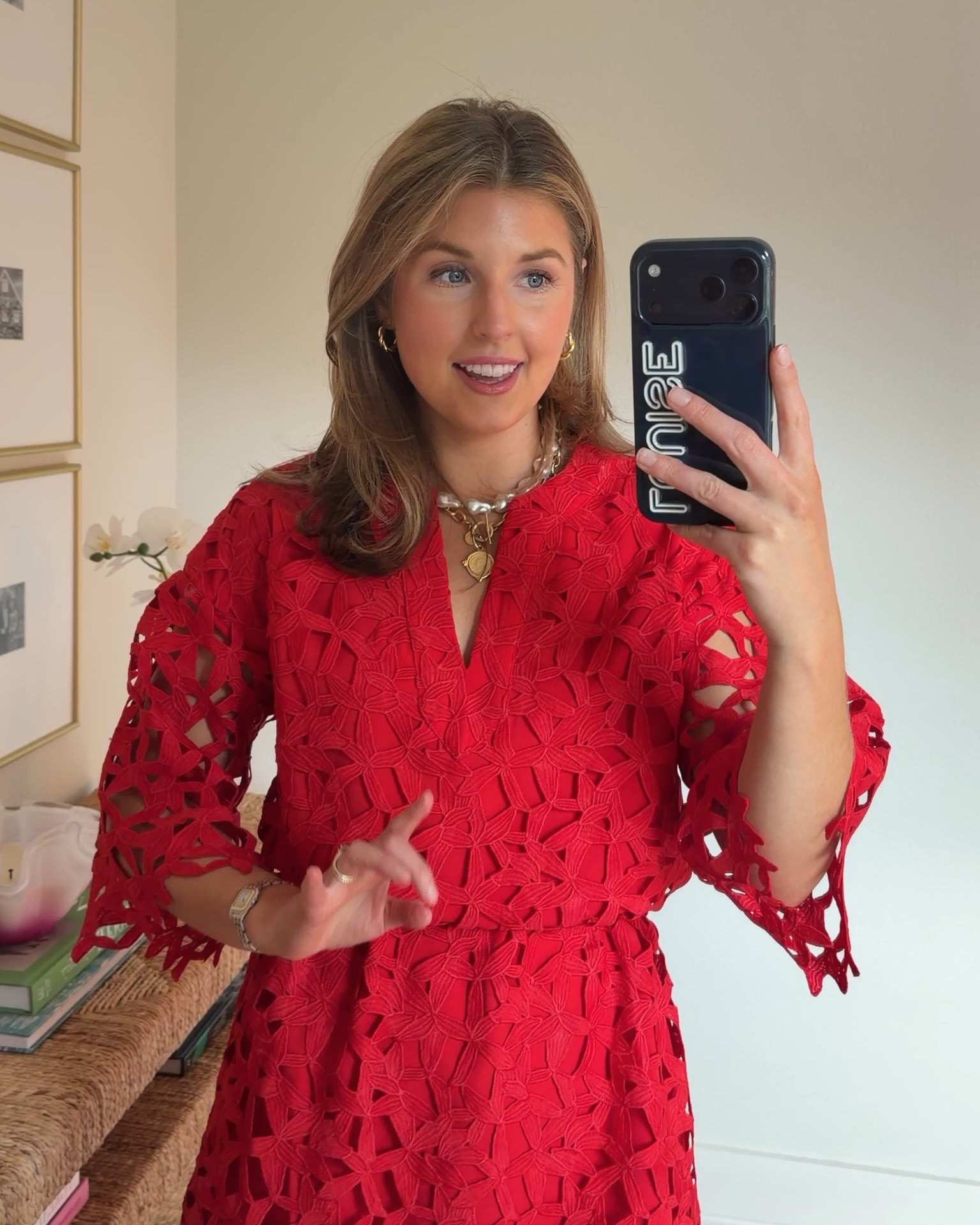 Red dress for summer! Wearing an XS