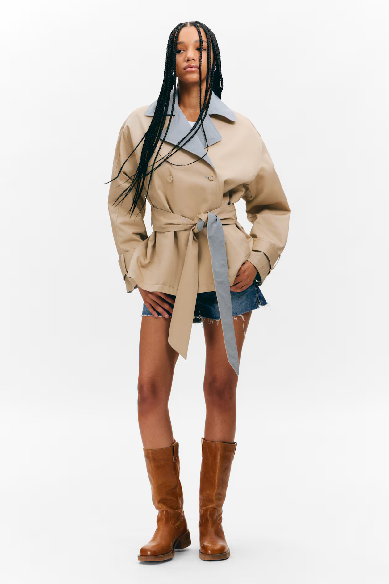 Kurzer, wendbarer Zweireiher-Trenchcoat | H&M (DE, AT, CH, NL, FI)