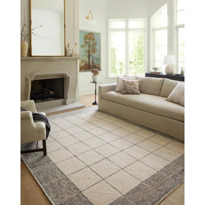 Chris Loves Julia x Loloi Francis Collection FRA-02 Cream / Black, Contemporary Area Rug | Wayfair Professional