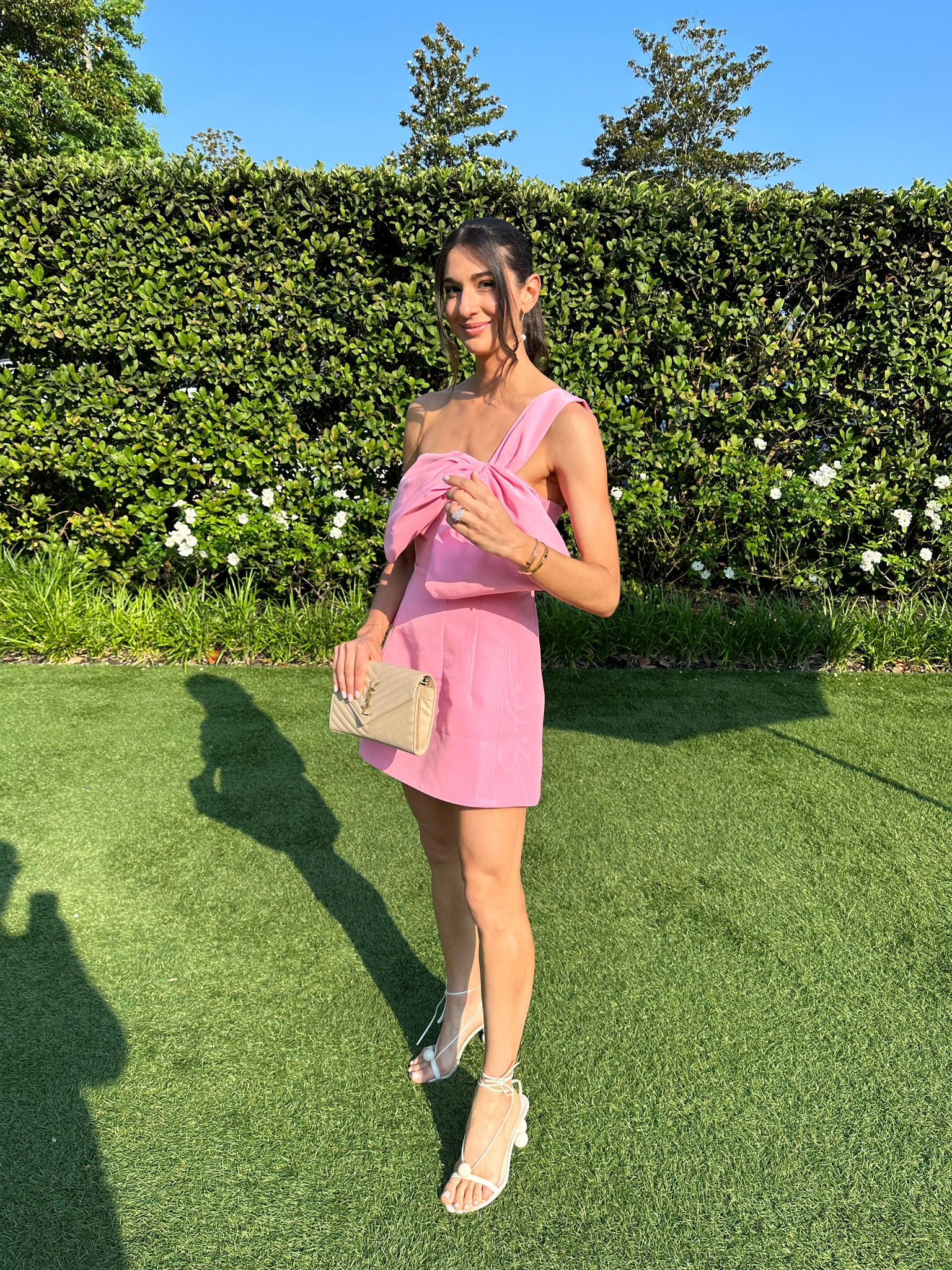 Wedding guest dress 
Mini dress
Pink dress
Summer dress 
Wedding inspo 
Pink mini dress
Bow dress 
Cocktail dress 

#LTKwedding #LTKshoecrush #LTKfit