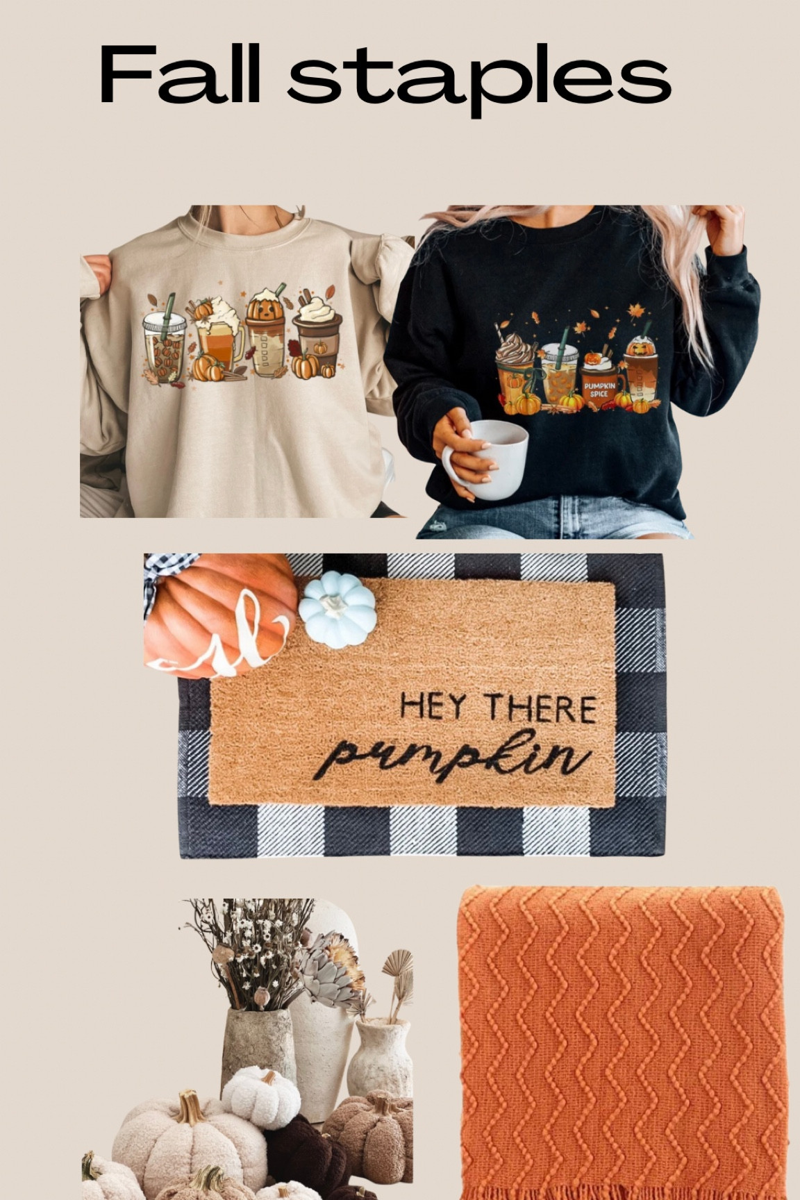 Fall staples that are currently in my cart! Fall sweatshirts, fall chair throws, fall decor 

#LTKSeasonal #LTKHalloween #LTKhome