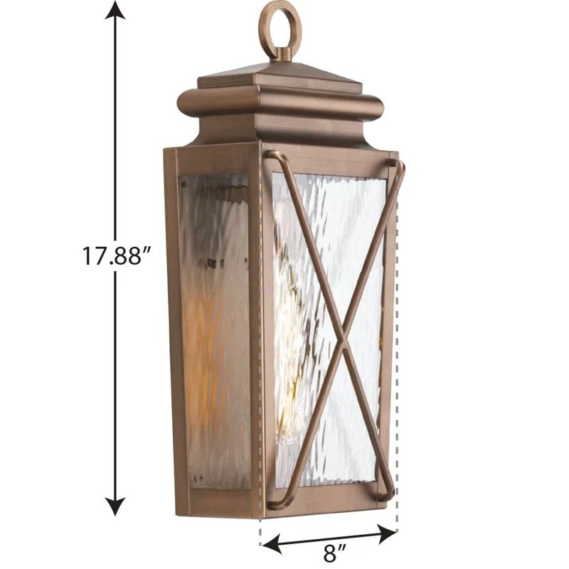 Sundquist Antique Copper 1 - Bulb Integrated LED Outdoor Wall Lantern | Wayfair North America