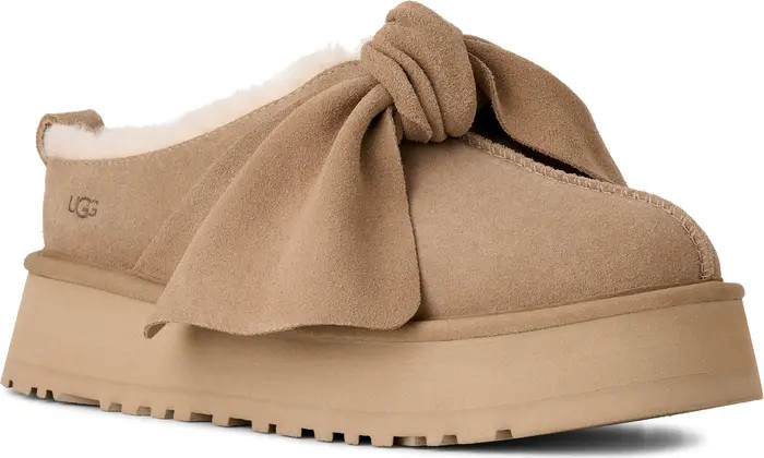 UGG® Classic Mini Bow Genuine Shearling Lined Slipper (Women) | Nordstrom | Nordstrom
