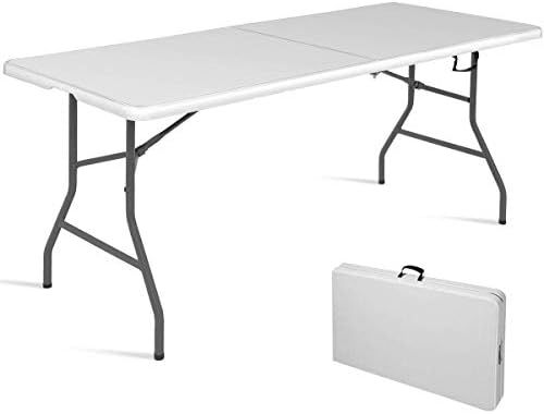 Best Choice Products 4ft Plastic Folding Table, Indoor Outdoor Heavy Duty Portable w/Handle, Lock... | Amazon (US)