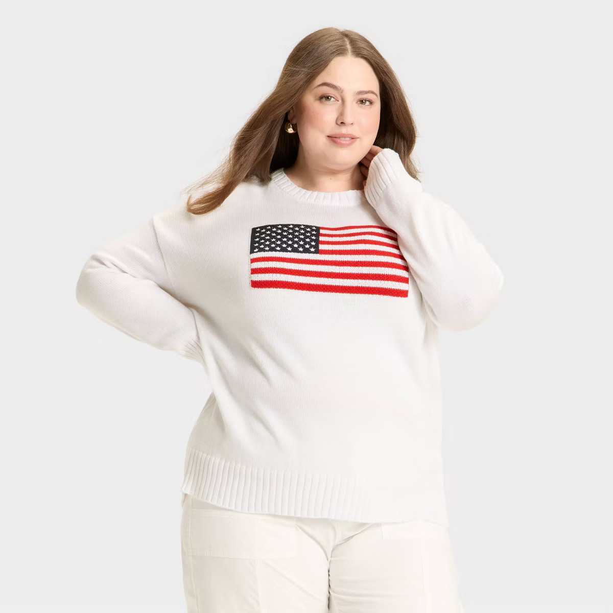 Women's Crewneck Americana Pullover Sweater - Wild Fable™ | Target