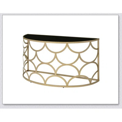 Console Table Metal, Tempered Glass 8 mm Tempered Glass Top | Wayfair North America