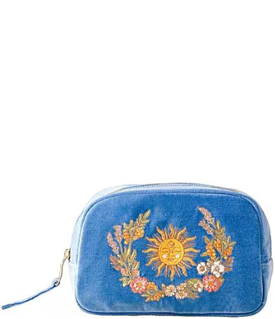 Elizabeth Scarlett Floral Sun Goddess Makeup Bag - Cornflower Blue | Dillard's