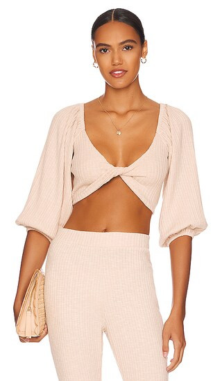 Jemma Top in Sand | Revolve Clothing (Global)