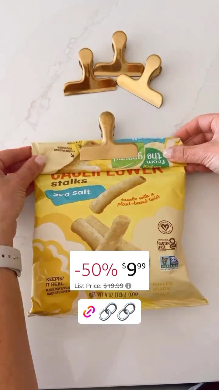 50% off Amazon gold chip clips


#LTKhome #LTKfindsunder50 #LTKsalealert