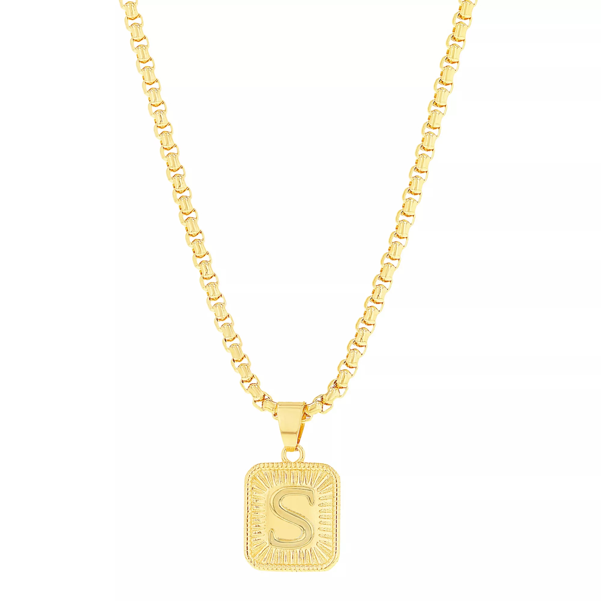 KIRO 14k Gold Plated Initial Pendant Necklace | Kohl's