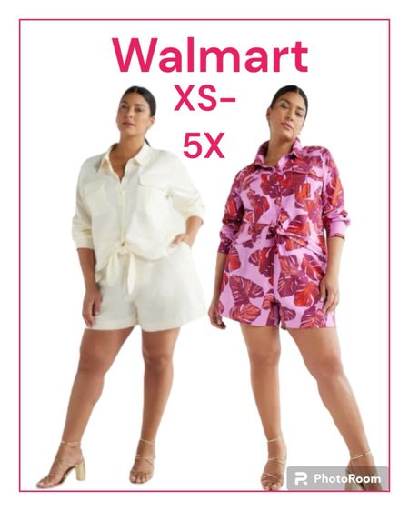Cute linen top and shorts from Sofia Vergara. In pink print and white. Great summer outfit. Sizes XS-5X. 

#walmartfashion
#shortset
#linen
#summeroutfit

#LTKshoecrush #LTKfindsunder50 #LTKstyletip