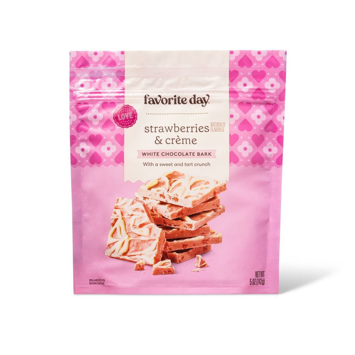 Valentine's Strawberry & Cream Thin Bark with Strawberry Candy - 5oz - Favorite Day™ | Target