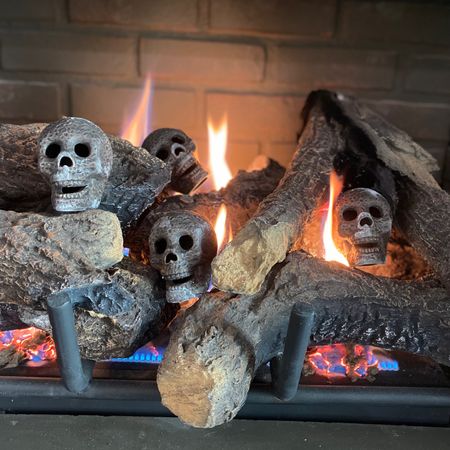 Ceramic skulls to spook up your fireplace and be a statement piece this  Halloween 💀 

#LTKSeasonal #LTKHoliday #LTKHalloween