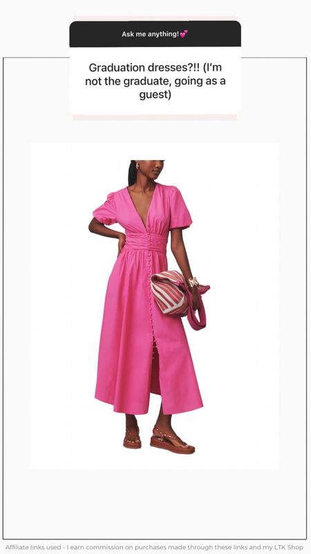 Pink dress would make a great graduation dress!