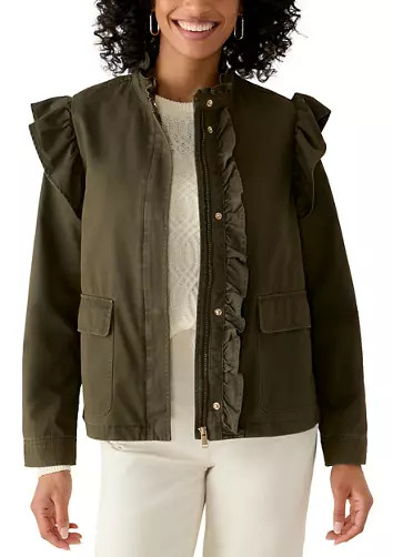 Women's Ruffle Trim Jacket | Belk