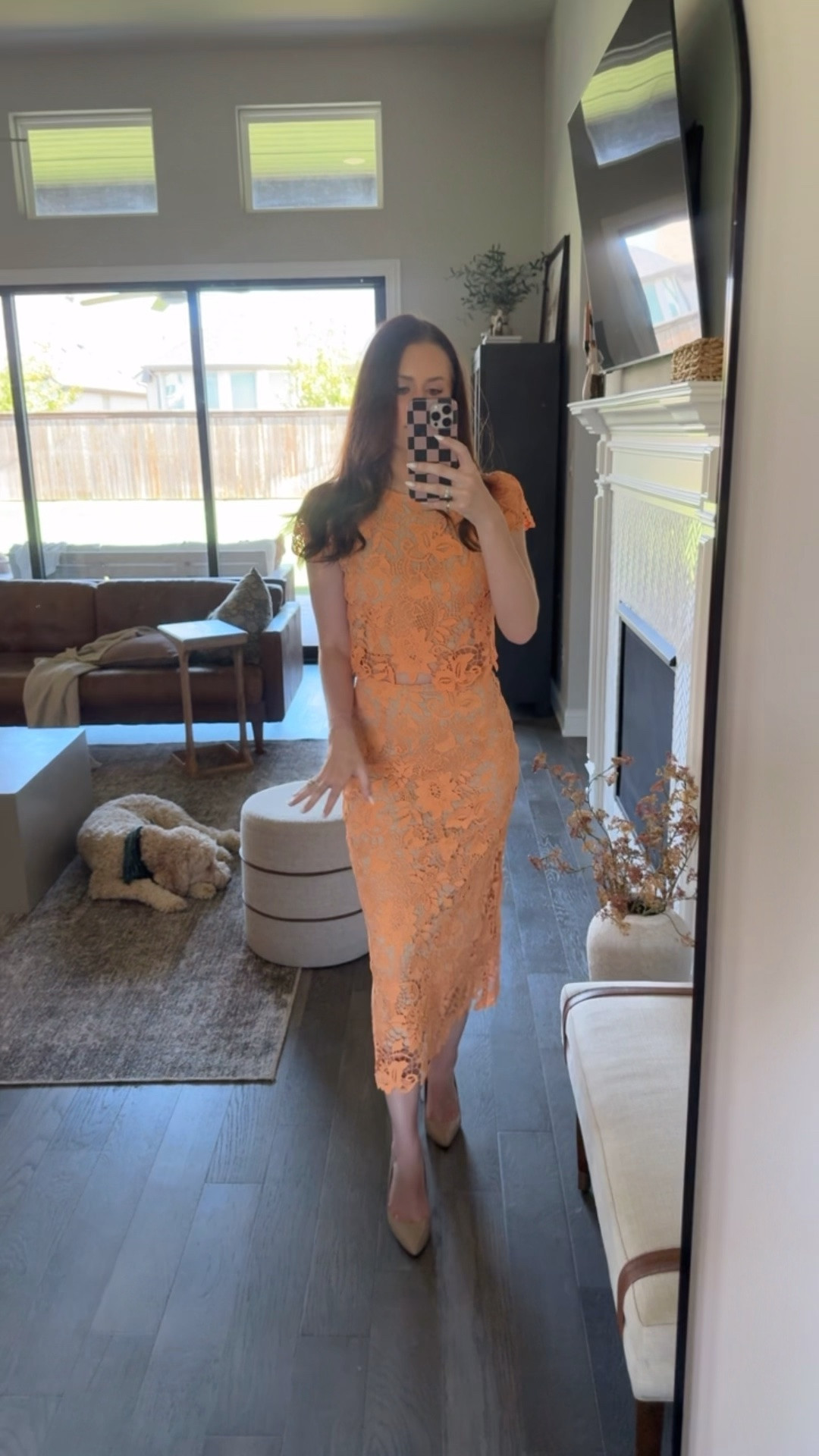 Peach summer business casual dress

#LTKgrwm #LTKWorkwear #LTKWedding