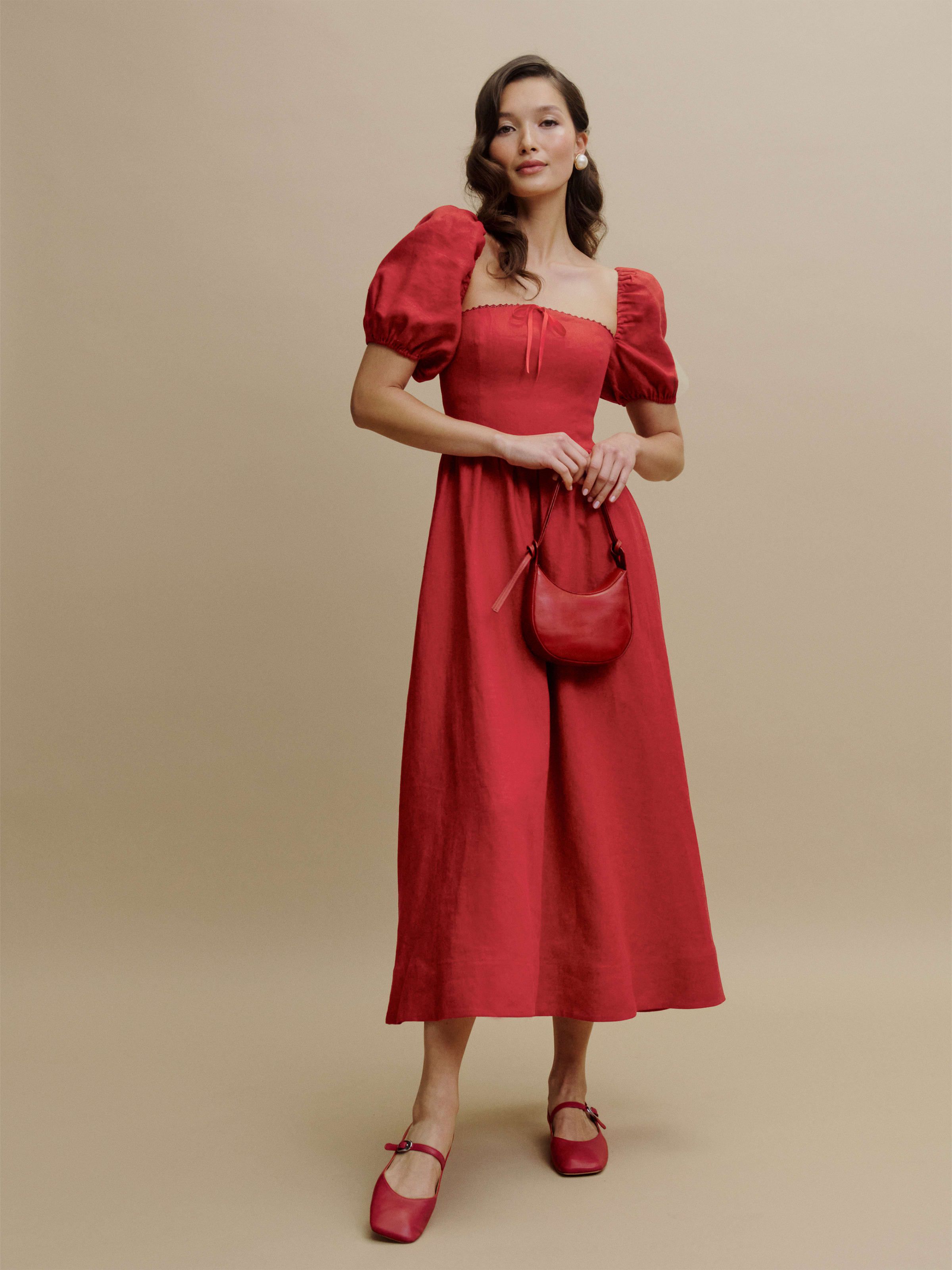 Marella Linen Dress | Reformation (Global)