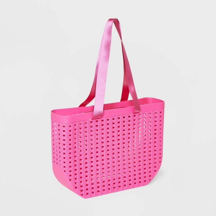 Basket Weave Woven Tote Handbag - Shade & Shore™ | Target