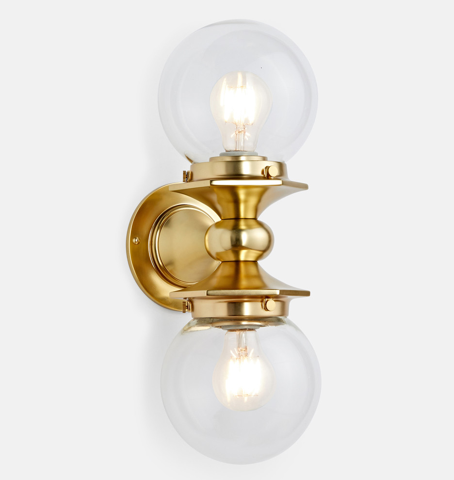 Pittock 3-1/4" Double Sconce
 | Rejuvenation | Rejuvenation