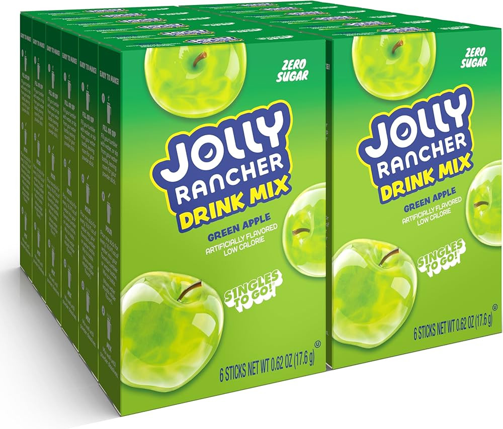 Jolly Rancher Singles To Go Powdered Drink Mix, Green Apple, 72 Total Servings, Sugar-Free Drink ... | Amazon (US)