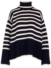 Totême Striped Turtleneck Knit Jumper | Cettire Global