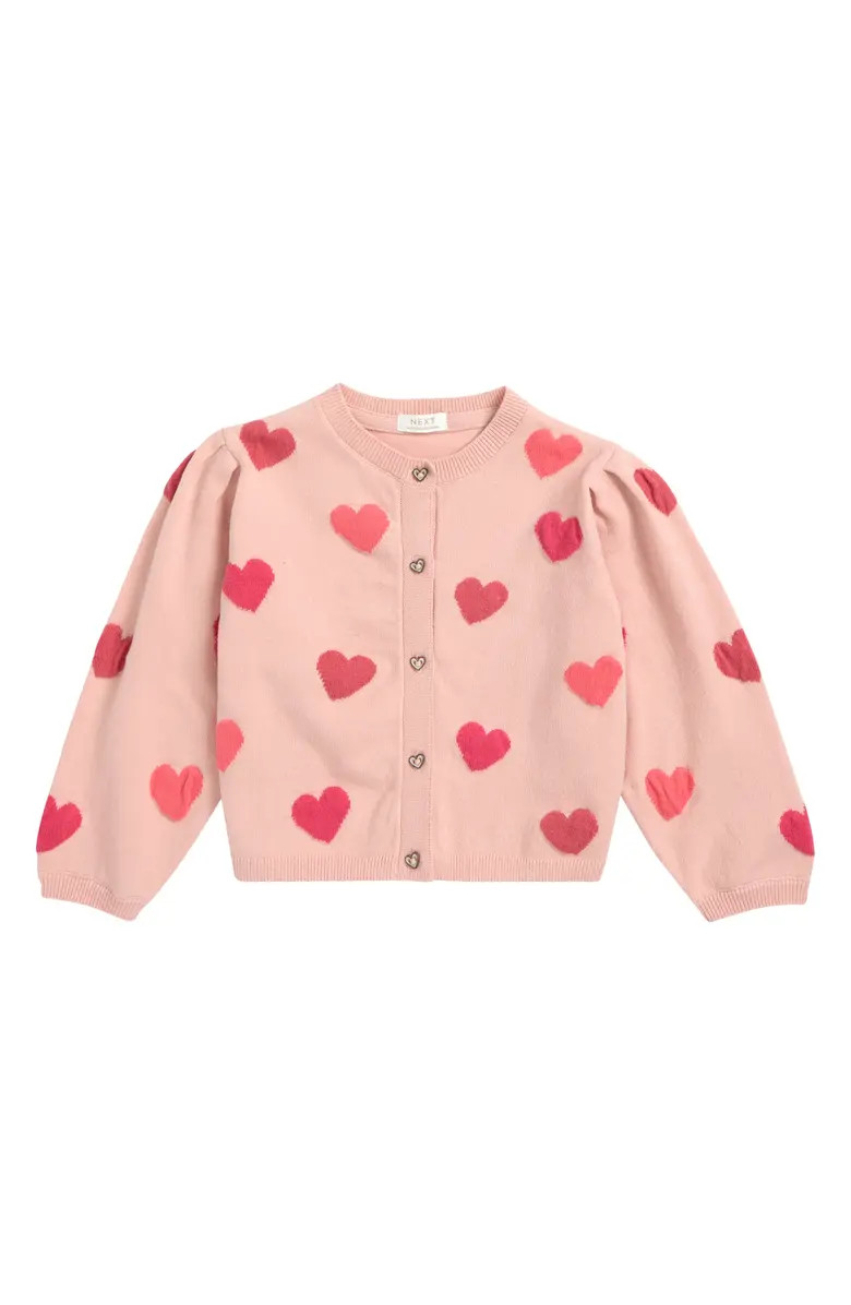 NEXT Kids' Heart Appliqué Cardigan | Nordstrom | Nordstrom