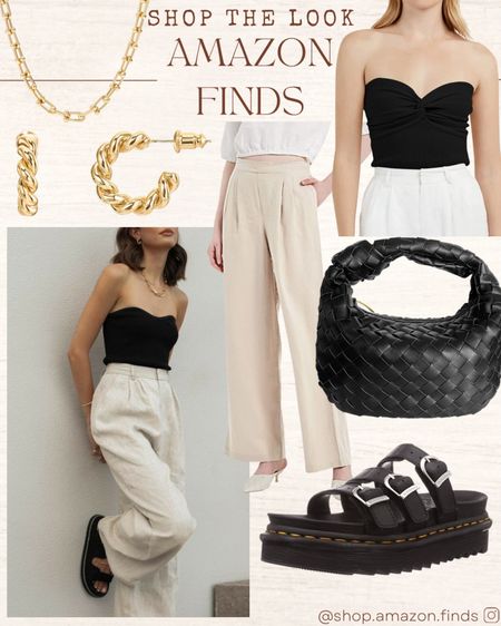 ✨Pinterest Inspired Looks✨
Black strapless top, high waisted trousers, chunky sandals, and some classic accessories. Love this look for the spring/summer and vacation!

#LTKstyletip #LTKFind #LTKitbag