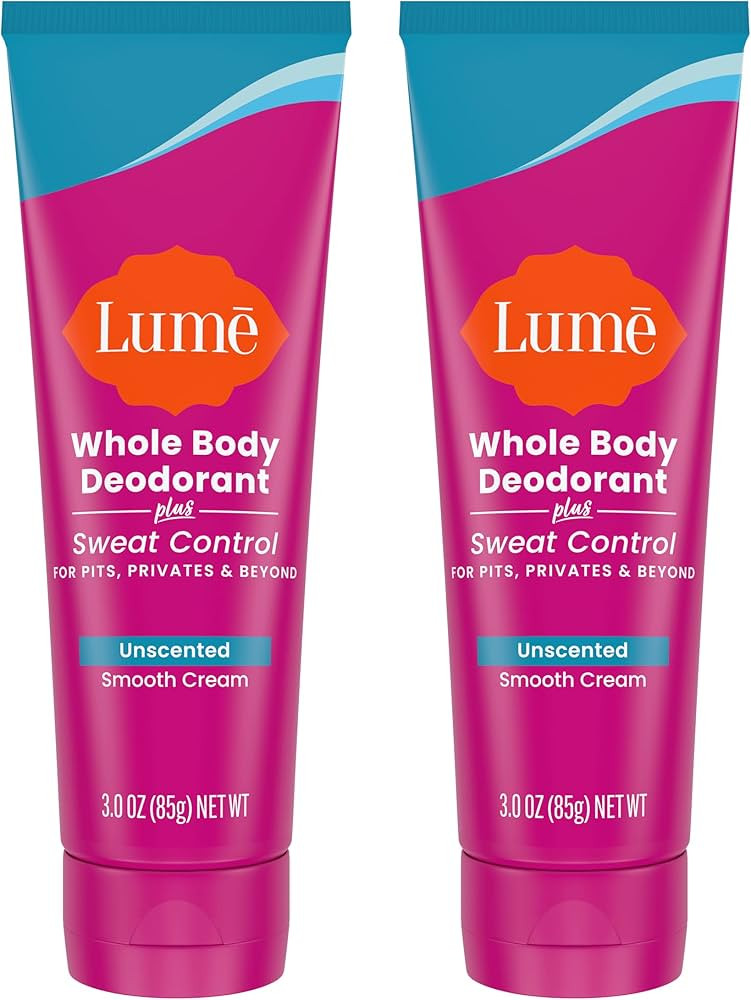Lume Whole Body Deodorant Plus Sweat Control - Smooth Cream Tube - 72 Hour Odor And Sweat Control... | Amazon (US)