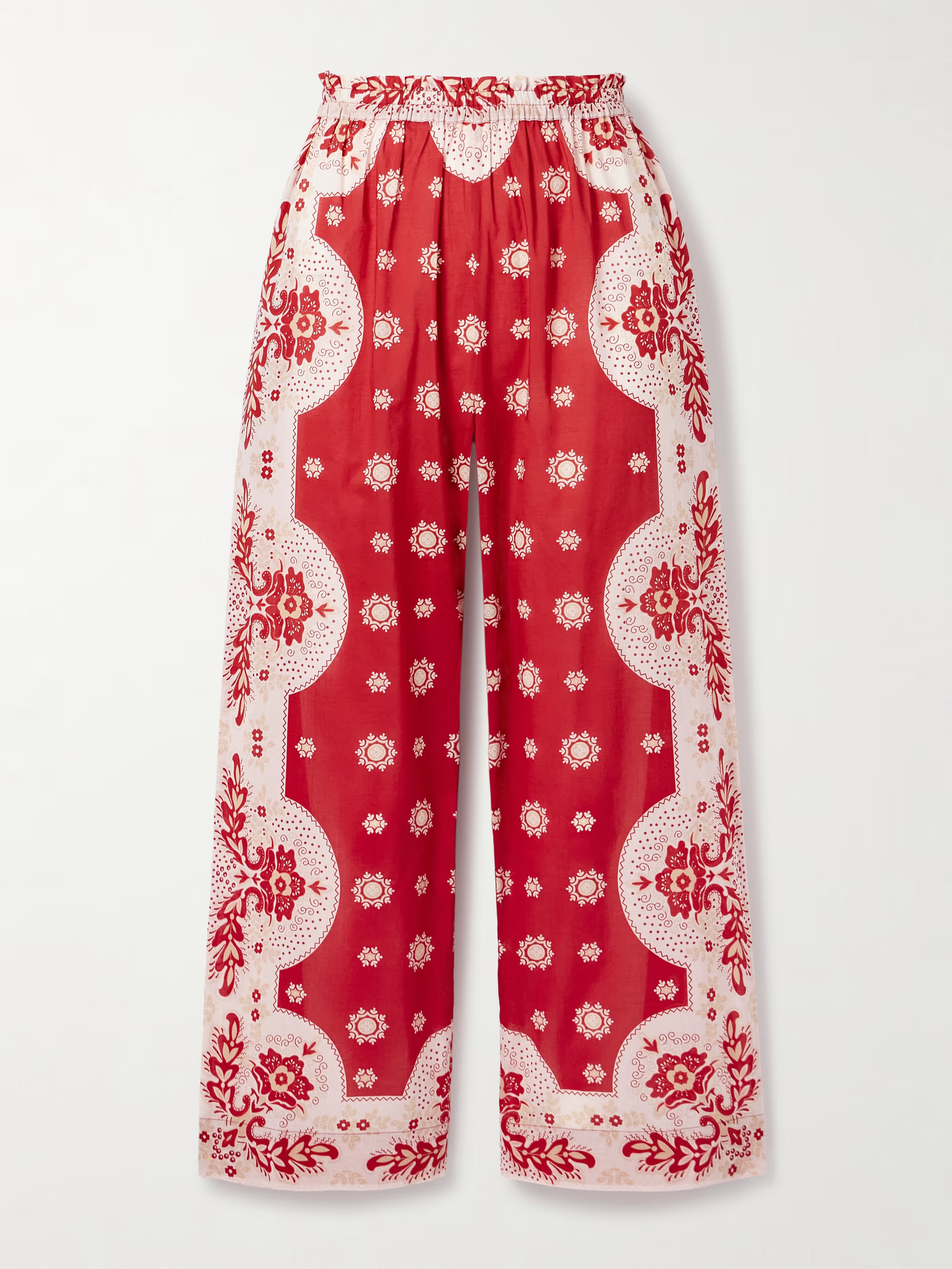 Otto cropped bandana-print cotton-voile wide-leg pants | NET-A-PORTER (US)