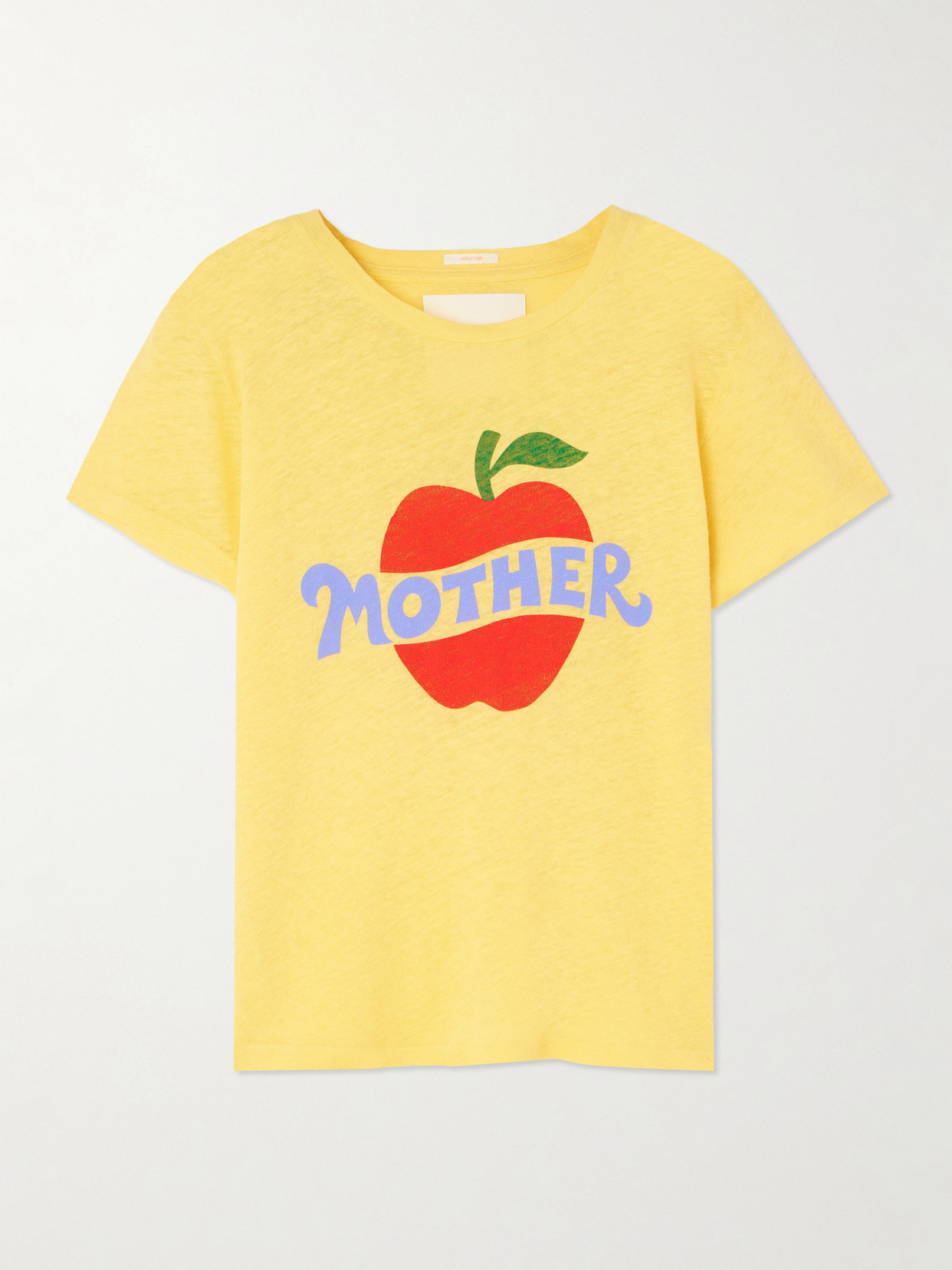Mother - The Lil Sinful Printed Cotton-jersey T-shirt - Yellow | NET-A-PORTER (US)
