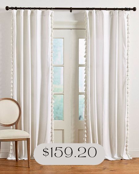 Unveil a touch of fashion-forward charm to your windows this Labor Day with Ballard Design's Tassel Trim Drapery Panel! 💫✨ Crafted from beautifully weighted cotton twill and embellished with cascading tassel trim, this panel exudes timeless elegance with a modern twist. 

Hang it effortlessly from its sewn-in 3" rod pocket for a gathered look that will transform your space. 
✨ With its lined design, enjoy the perfect blend of privacy and sun protection. 

How would you style this chic and playful drapery panel in your home? Share your ideas with me! Let's revamp our home spaces together! 💕✨ #TimelessCharm #LaborDaySale #TransformYourSpace

#LTKSale #LTKsalealert #LTKhome